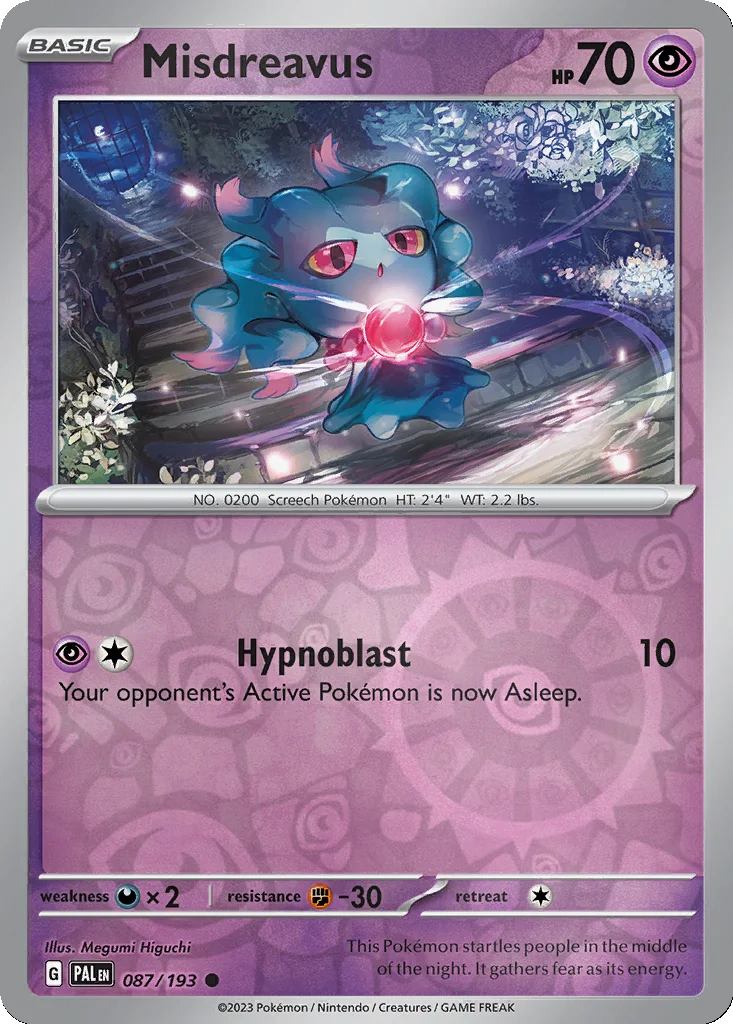Misdreavus 087/193 Paldea Evolved (Reverse holo)