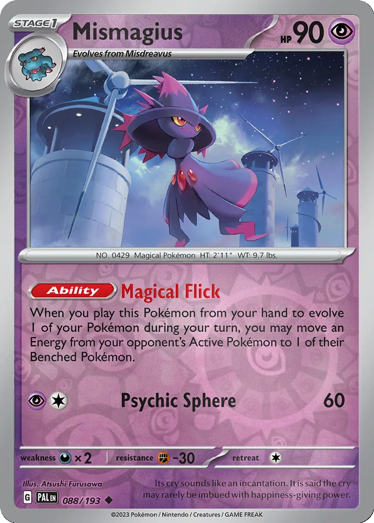 Mismagius 088/193 Paldea Evolved (Reverse holo)