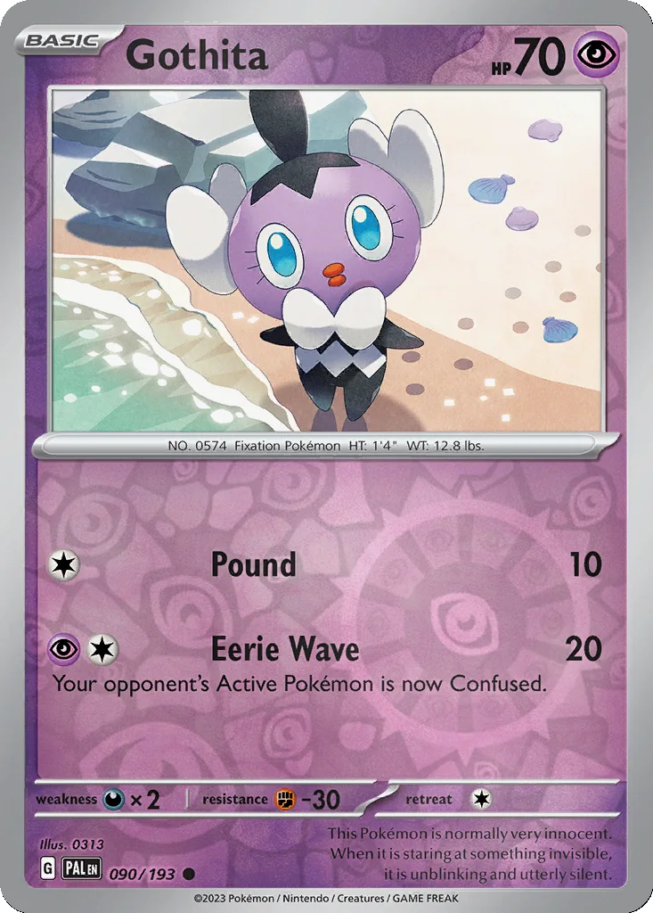 Gothita 090/193 Paldea Evolved (Reverse holo)