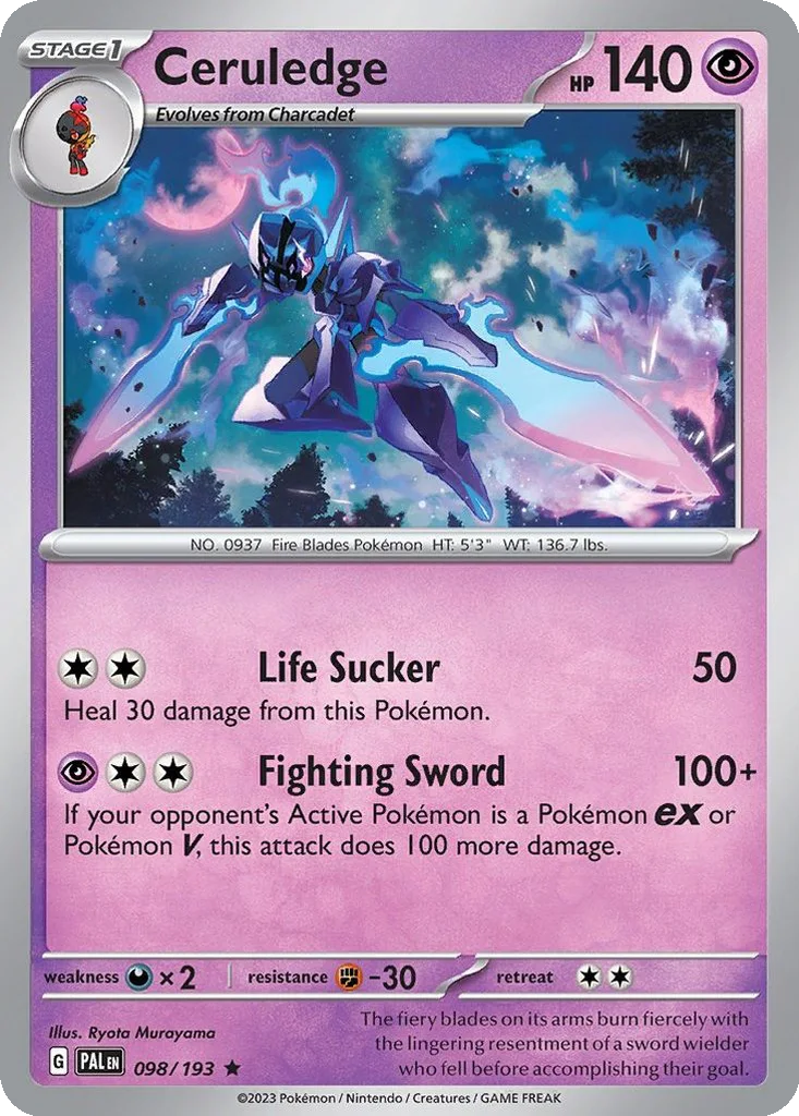 Ceruledge 098/193 Paldea Evolved (Cosmos Holo)