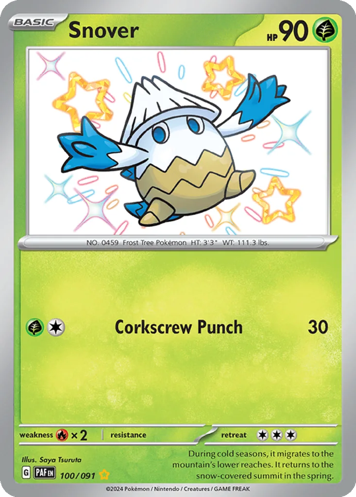 Snover 100/091 Paldean Fates (Holo)