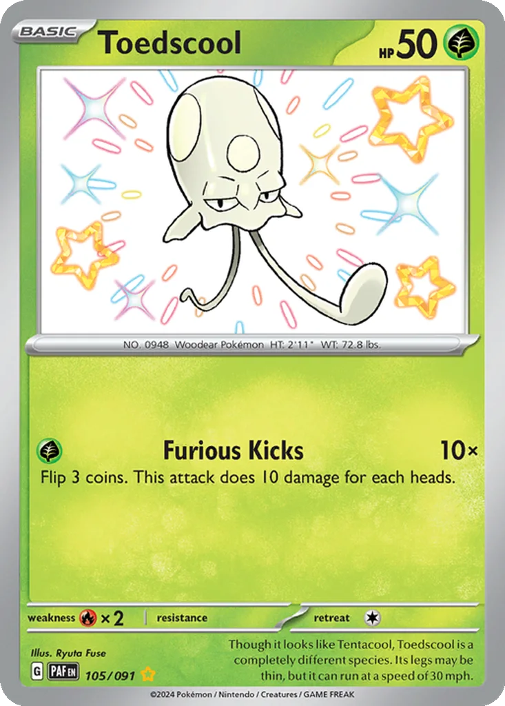 Toedscool 105/091 Paldean Fates (Holo)