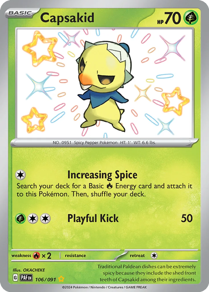 Capsakid 106/091 Paldean Fates (Holo)