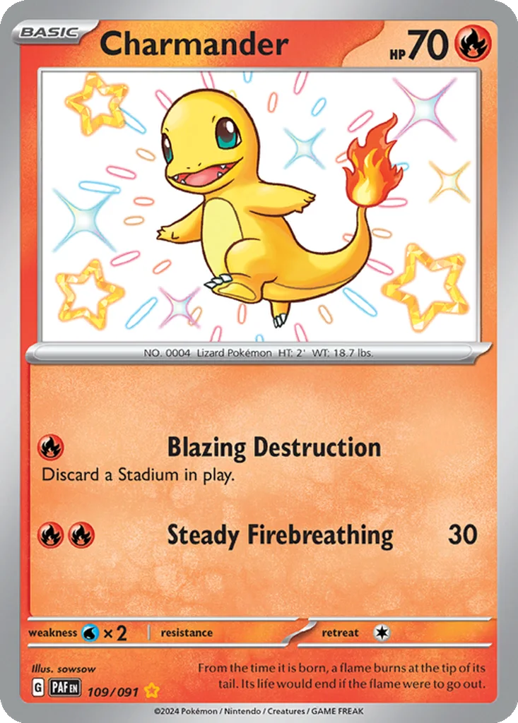 Charmander 109/091 Paldean Fates (Holo)