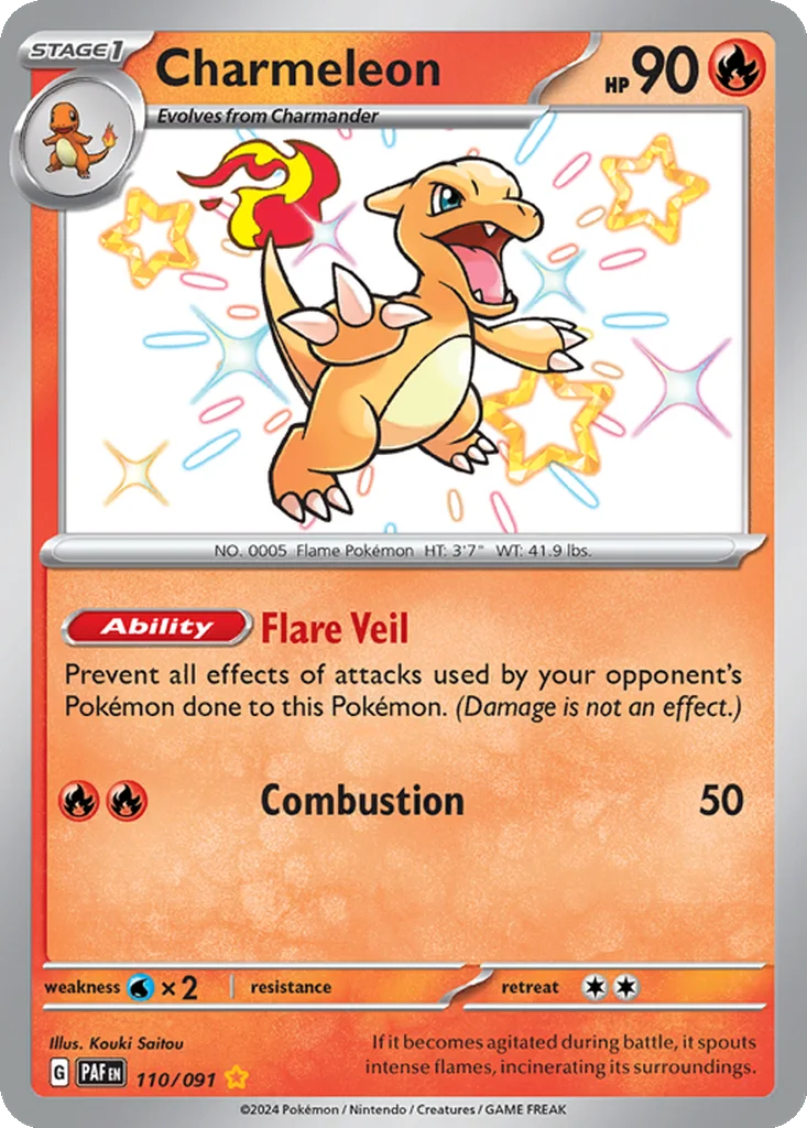 Charmeleon 110/091 Paldean Fates (Holo)