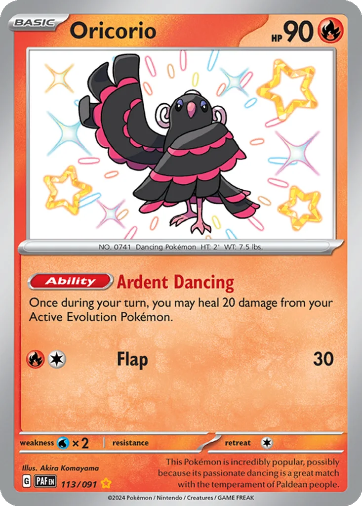 Oricorio 113/091 Paldean Fates (Holo)