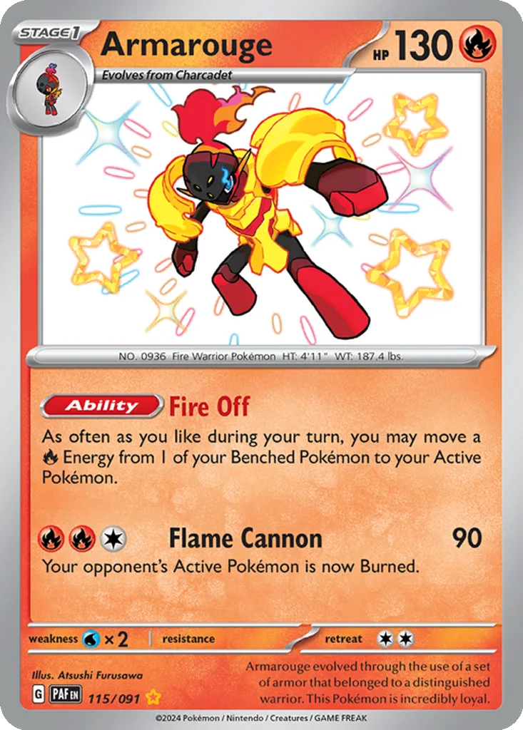 Armarouge 115/091 Paldean Fates (Holo)