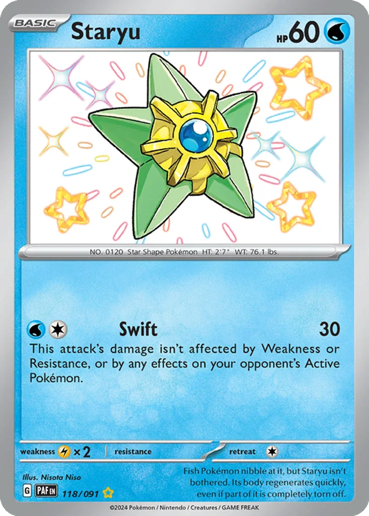 Staryu 118/091 Paldean Fates (Holo)