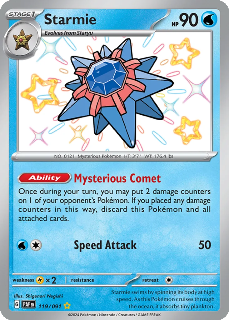 Starmie 119/091 Paldean Fates (Holo)