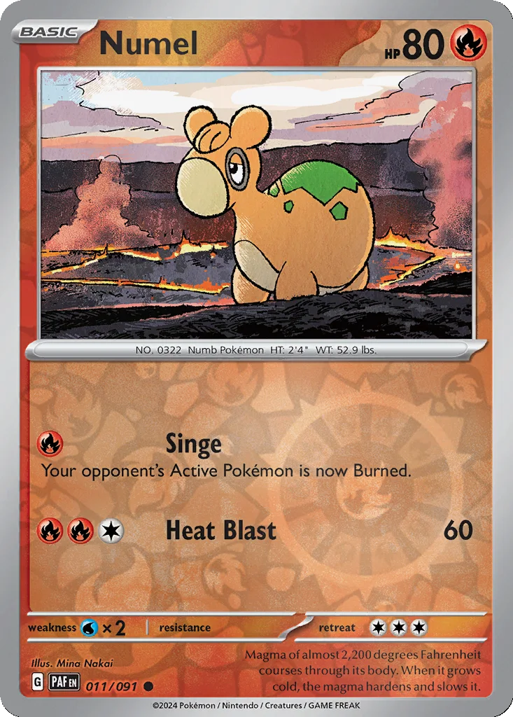 Numel 011/091 Paldean Fates (Reverse holo)