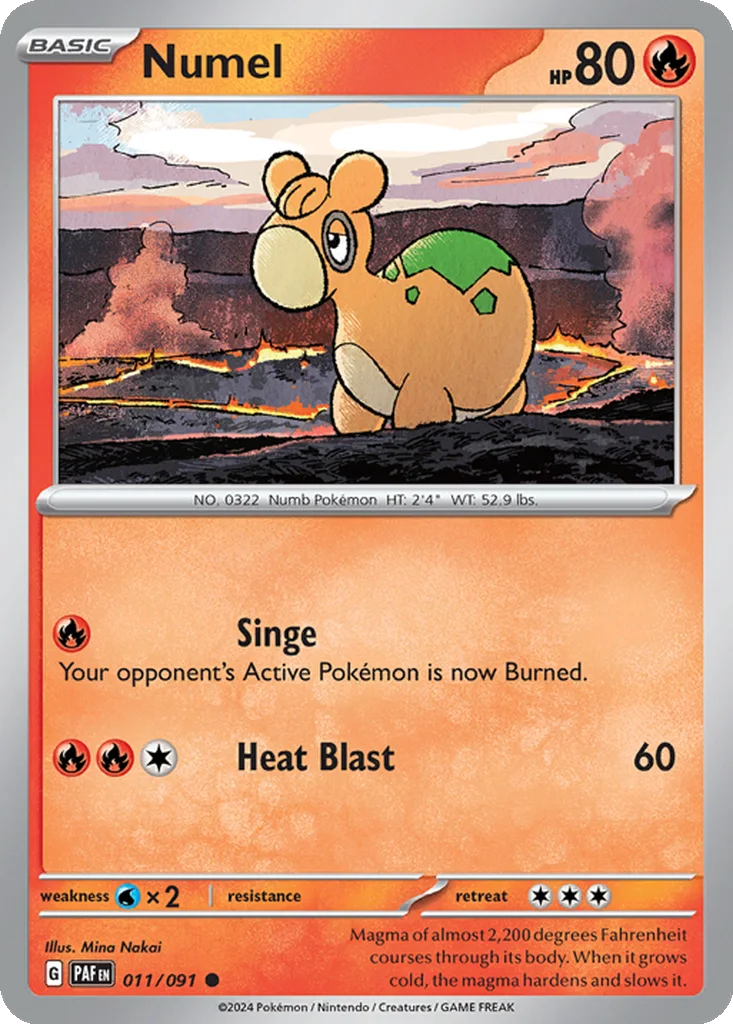 Numel 011/091 Paldean Fates (Normal)