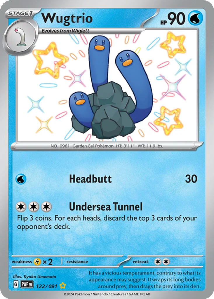 Wugtrio 122/091 Paldean Fates (Holo)