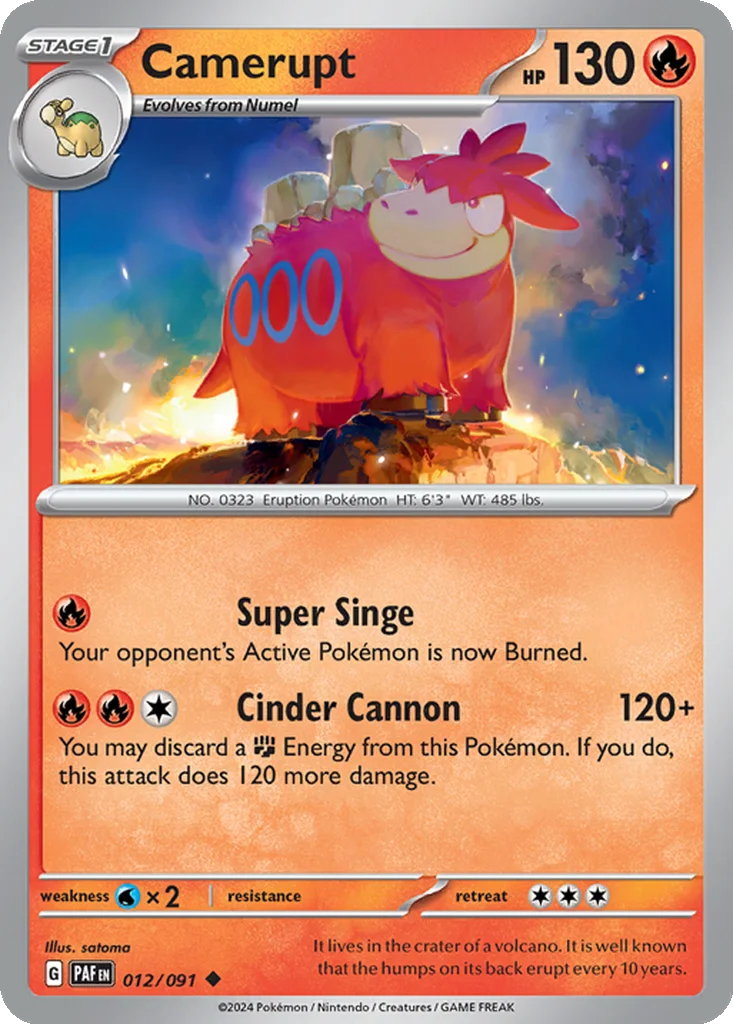 Camerupt 012/091 SV: Paldean Fates (Normal)