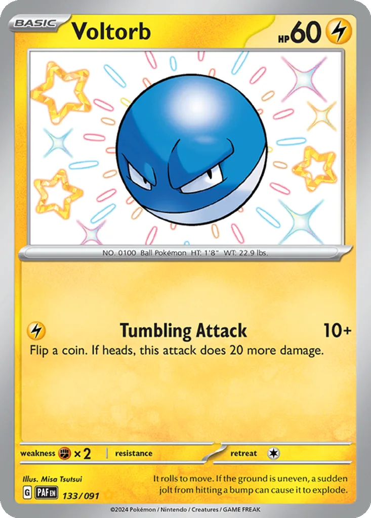 Voltorb 133/091 Paldean Fates (Holo)