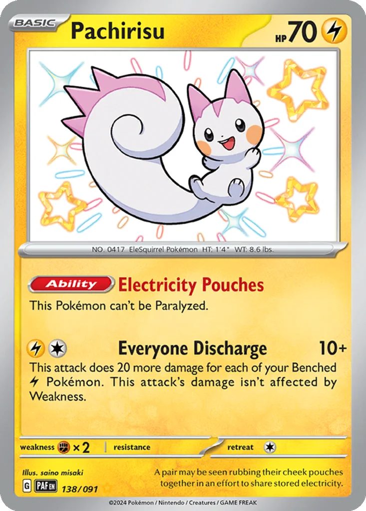 Pachirisu 138/091 Paldean Fates (Holo)