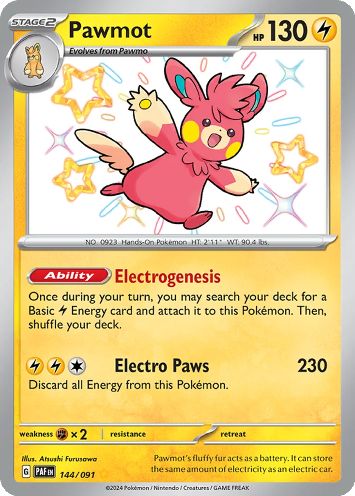 Pawmot 144/091 Paldean Fates (Holo)