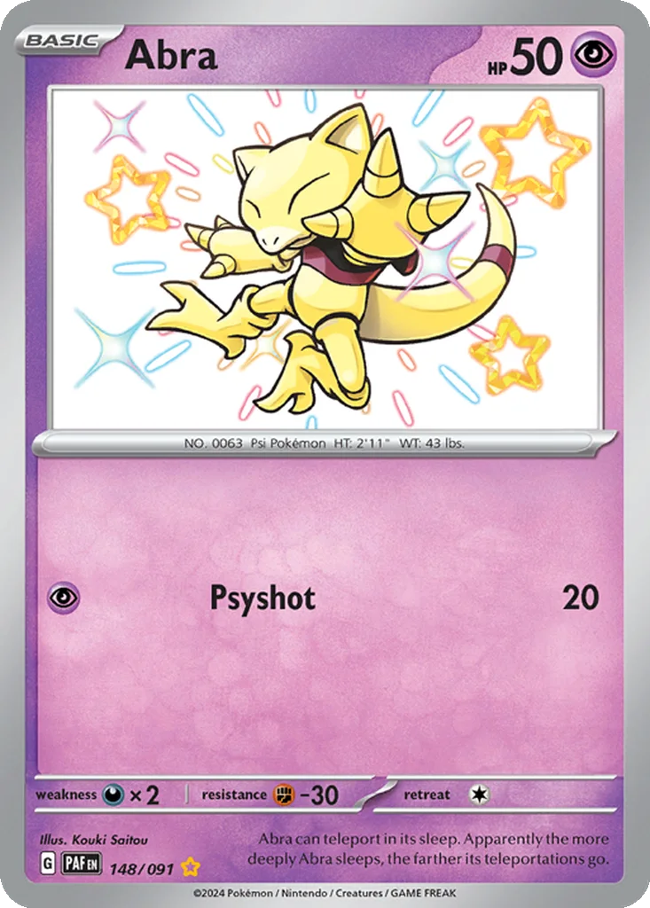 Abra 148/091 Paldean Fates (Holo)