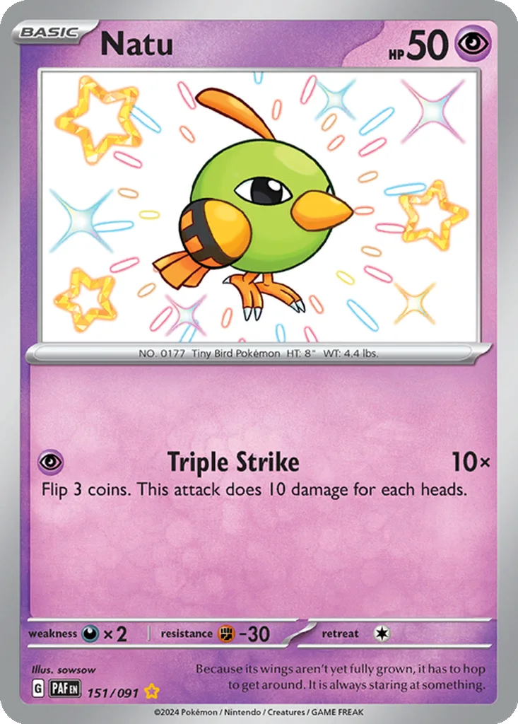 Natu 151/091 Paldean Fates (Holo)