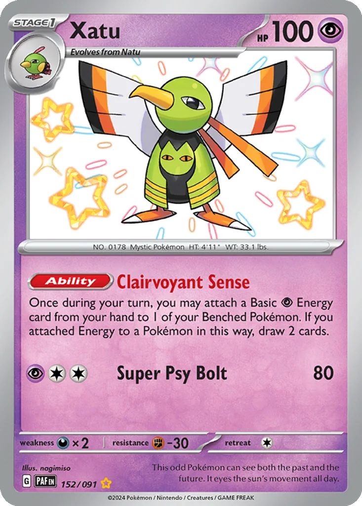 Xatu 152/091 Paldean Fates (Holo)