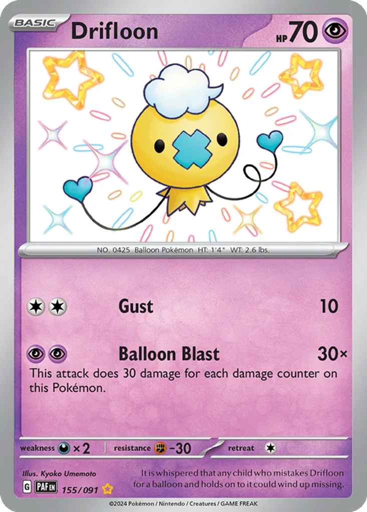 Drifloon 155/091 Paldean Fates (Holo)