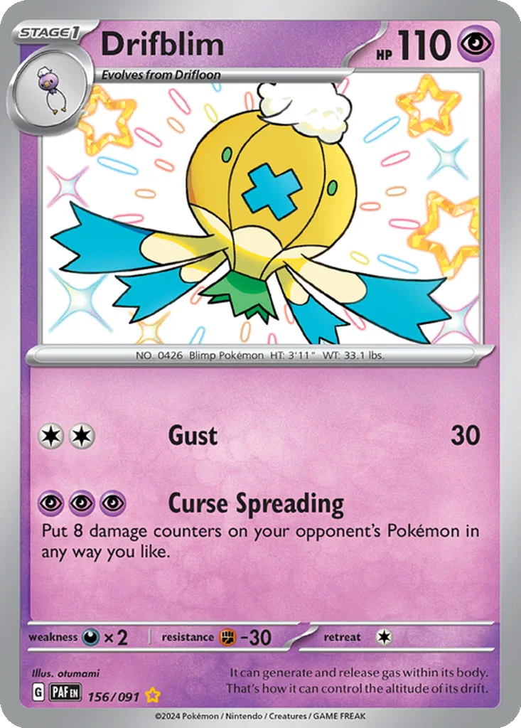 Drifblim 156/091 Paldean Fates (Holo)