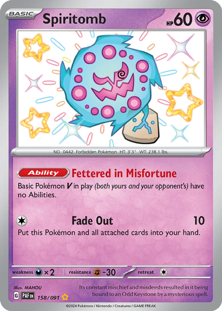 Spiritomb 158/091 Paldean Fates (Holo)