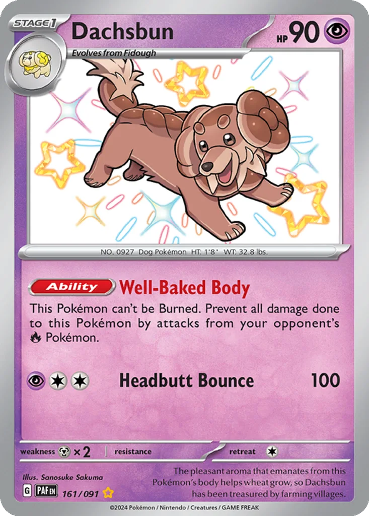 Dachsbun 161/091 Paldean Fates (Holo)