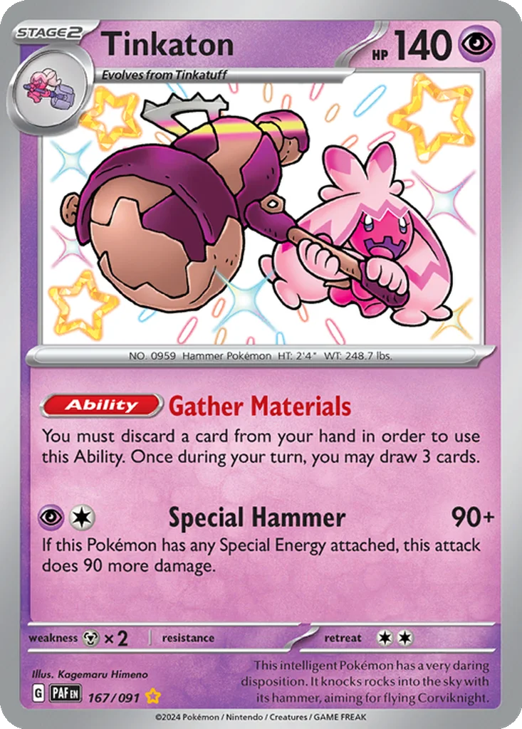 Tinkaton 167/091 Paldean Fates (Holo)