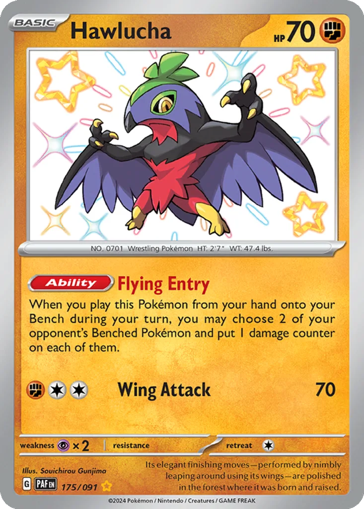 Hawlucha 175/091 Paldean Fates (Holo)
