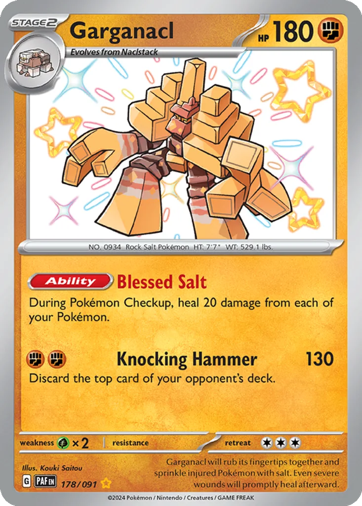 Garganacl 178/091 Paldean Fates (Holo)