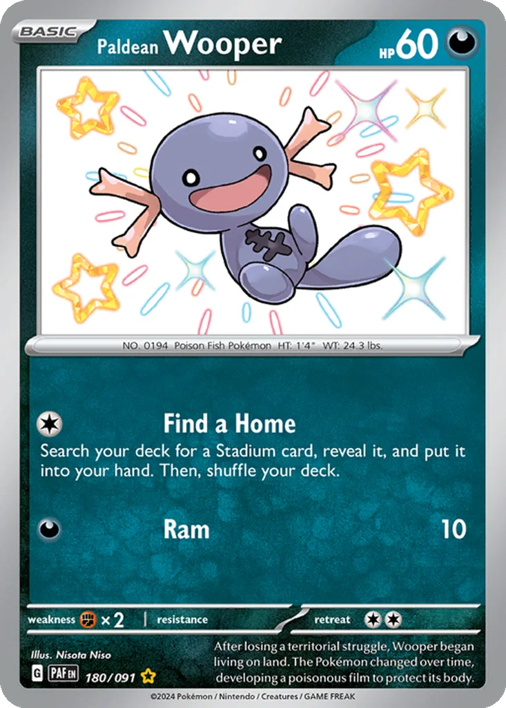 Paldean Wooper 180/091 Paldean Fates (Holo)