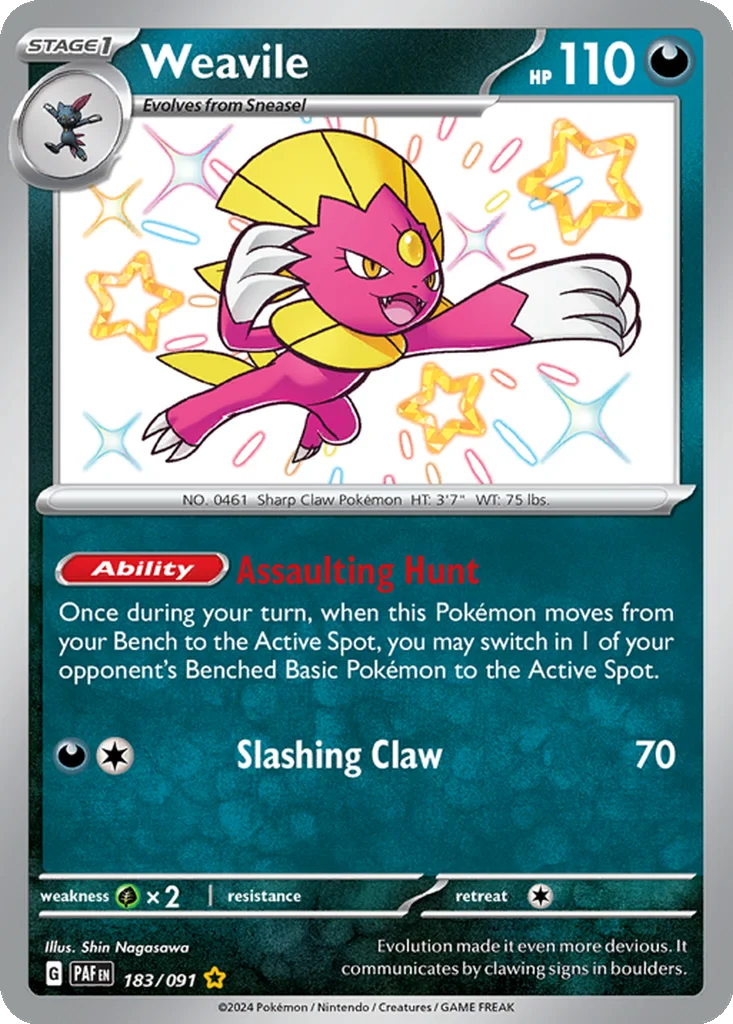 Weavile 183/091 Paldean Fates (Holo)