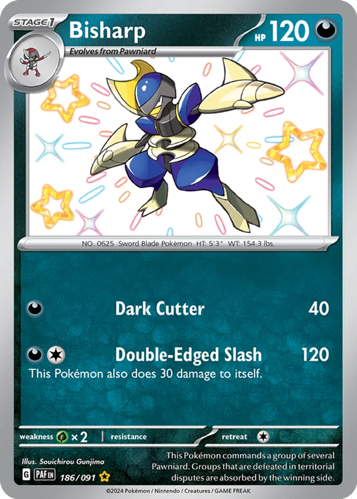 Bisharp 186/091 Paldean Fates (Holo)