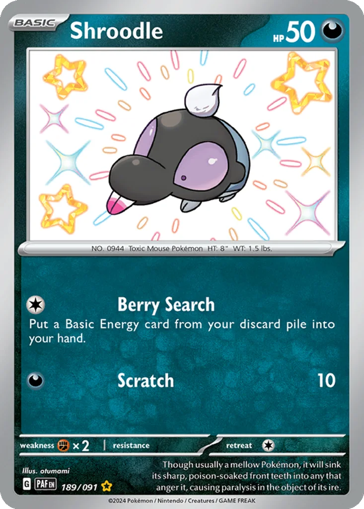 Shroodle 189/091 Paldean Fates (Holo)