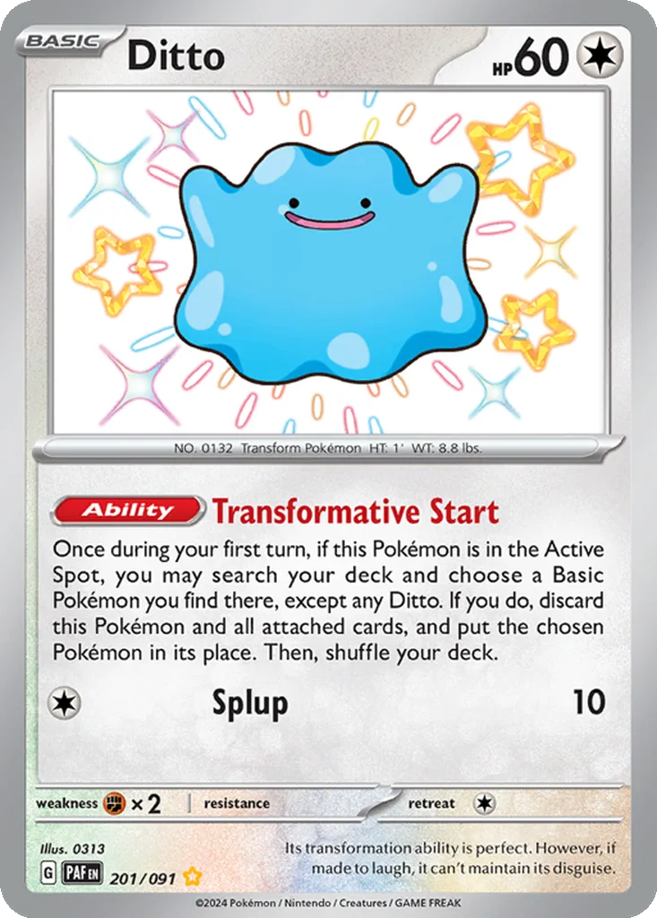 Ditto 201/091 Paldean Fates (Holo)