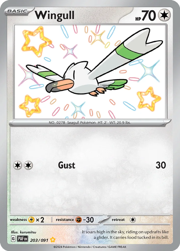 Wingull 203/091 Paldean Fates (Holo)