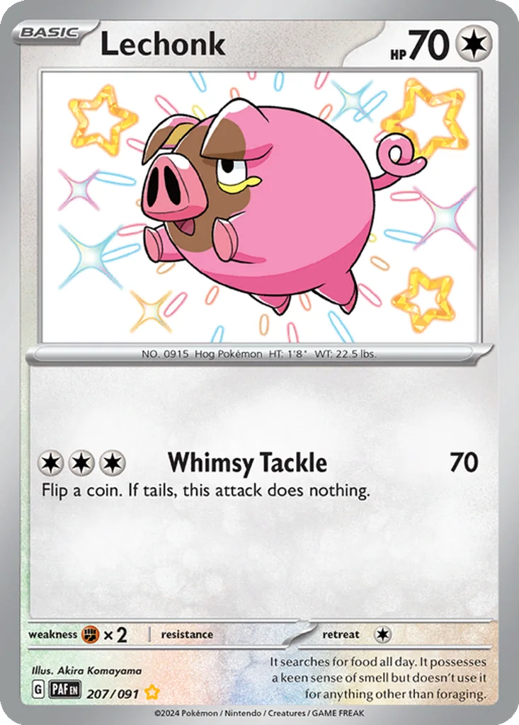Lechonk 207/091 Paldean Fates (Holo)