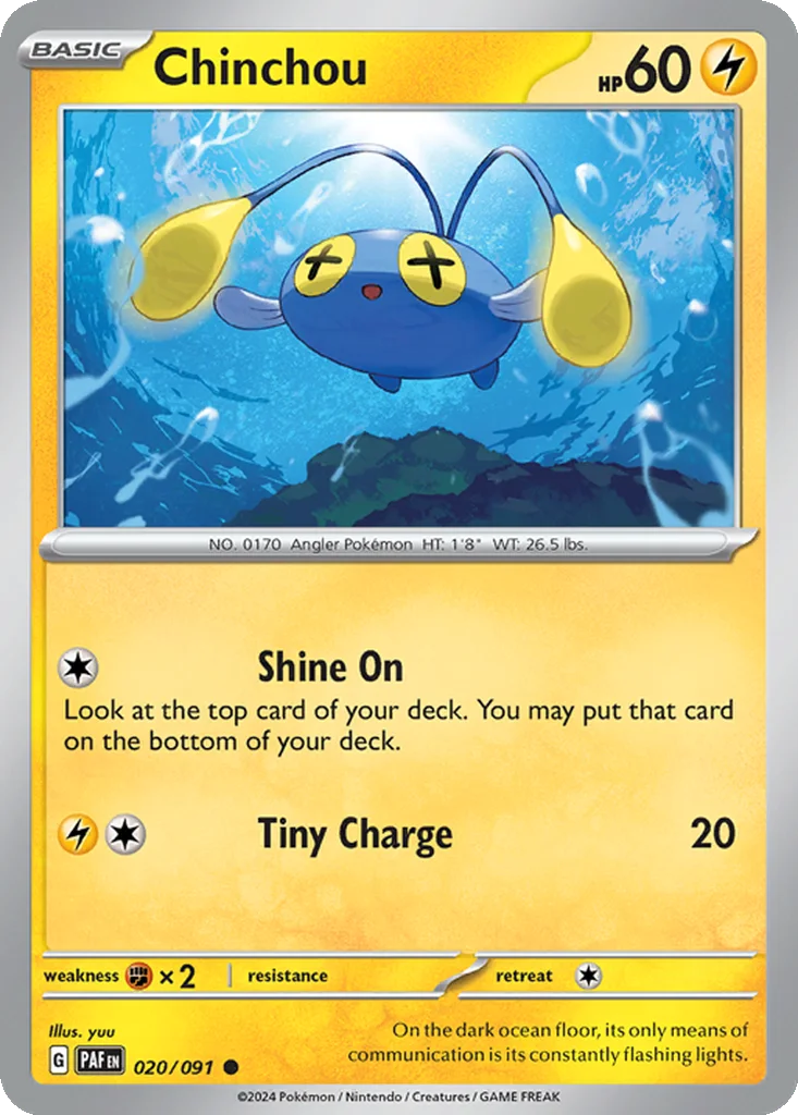 Chinchou 020/091 SV: Paldean Fates (Normal)