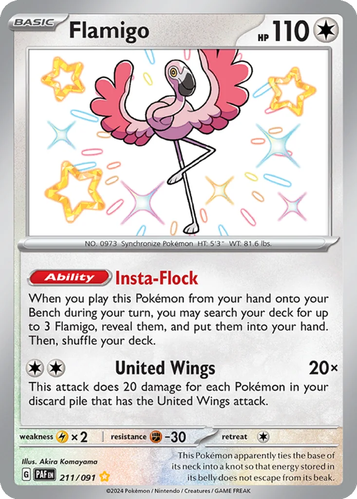 Flamigo 211/091 Paldean Fates (Holo)