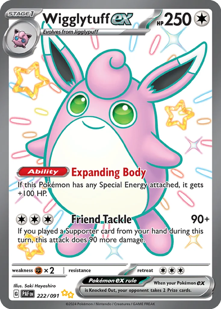 Wigglytuff ex 222/091 Paldean Fates (Holo)