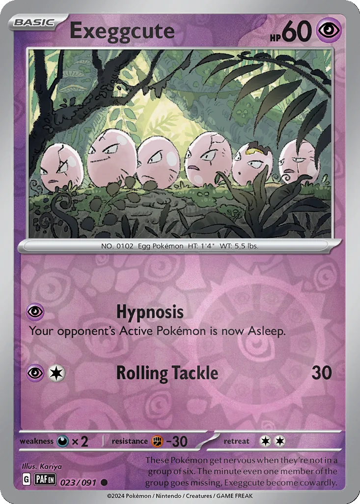 Exeggcute 023/091 Paldean Fates (Reverse holo)