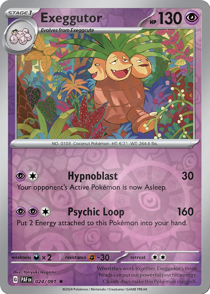 Exeggutor 024/091 Paldean Fates (Reverse holo)
