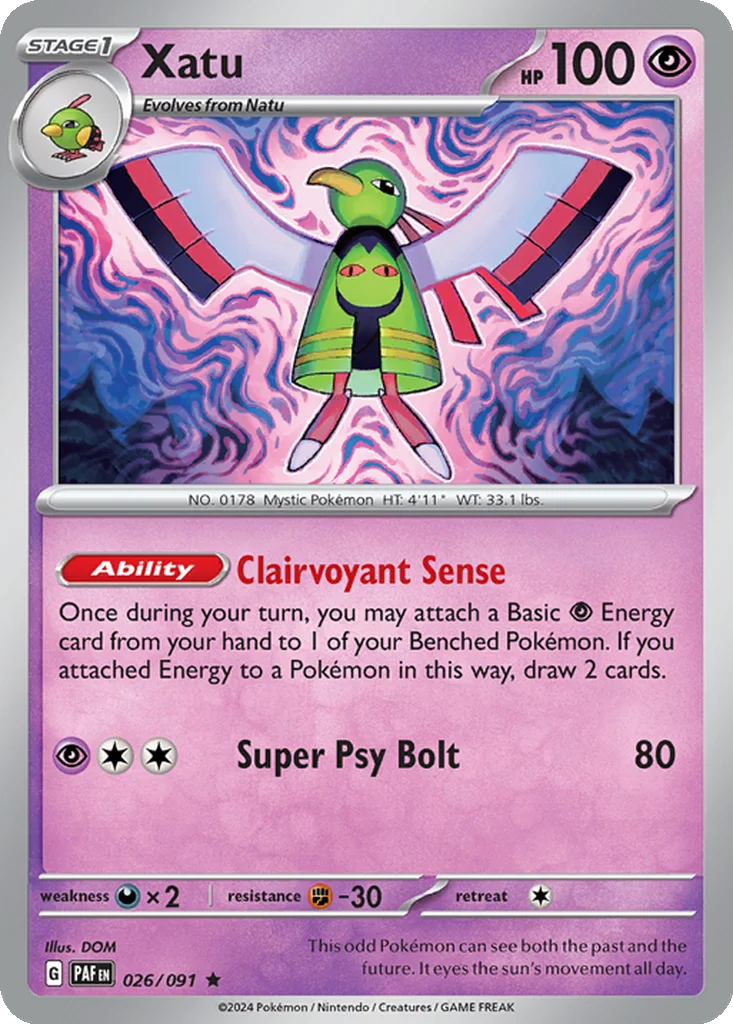 Xatu 026/091 SV: Paldean Fates (Holo)