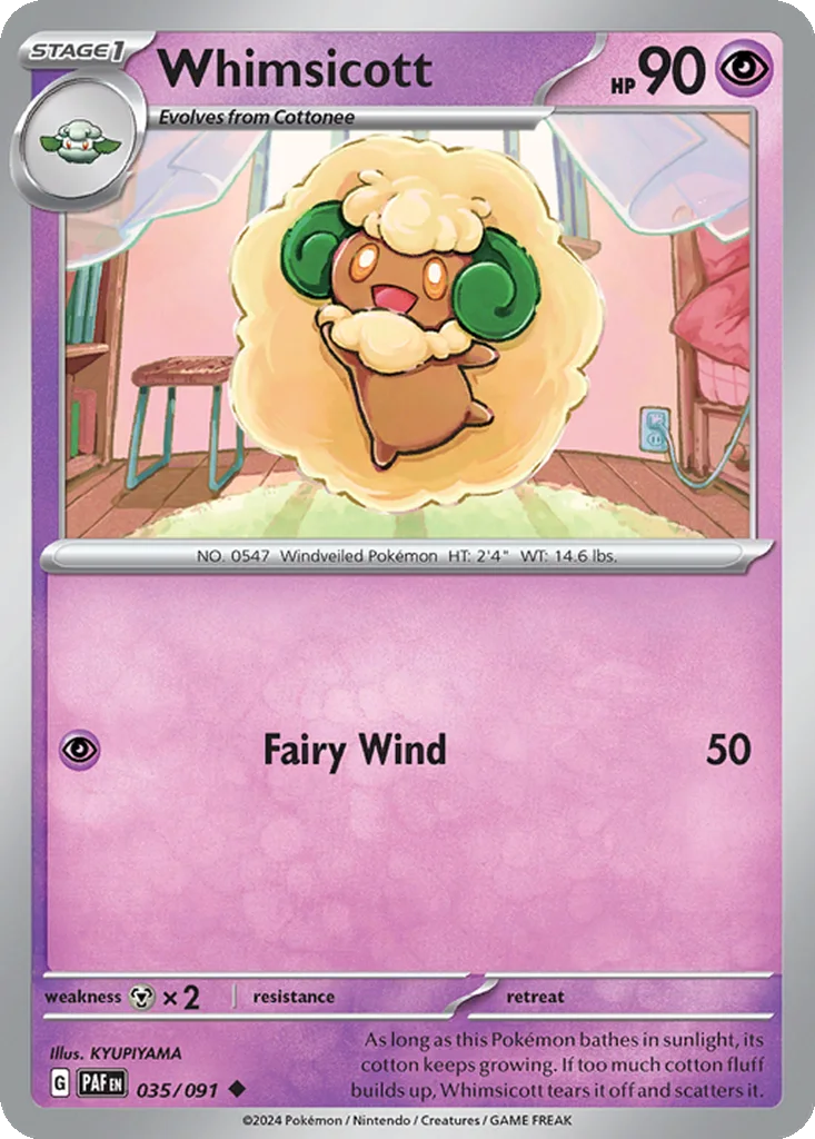Whimsicott 035/091 Paldean Fates (Normal)