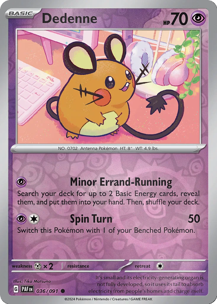 Dedenne 036/091 Paldean Fates (Reverse holo)