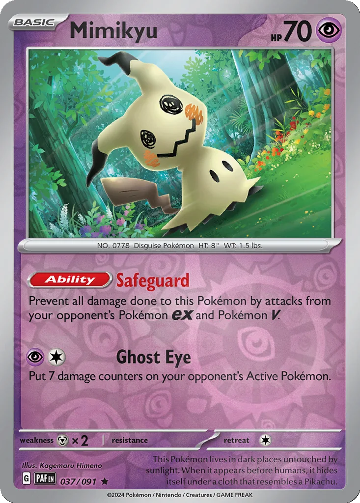 Mimikyu 037/091 Paldean Fates (Reverse holo)