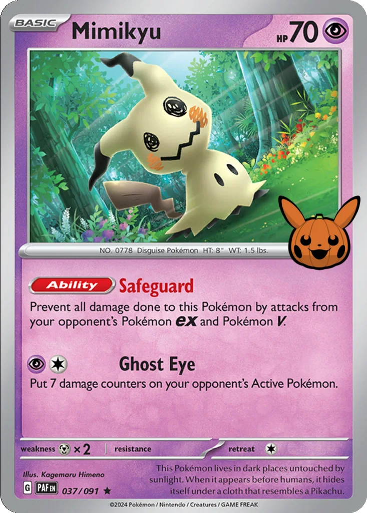 Mimikyu 037/091 Paldean Fates (Trick or Trade 2024)