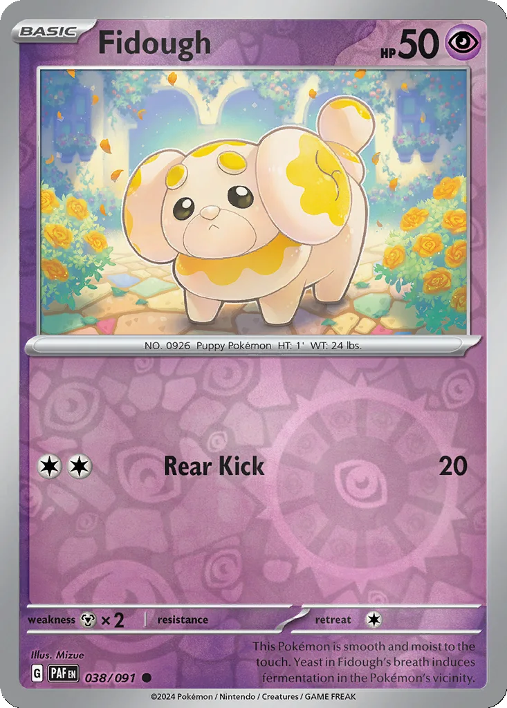 Fidough 038/091 Paldean Fates (Reverse holo)