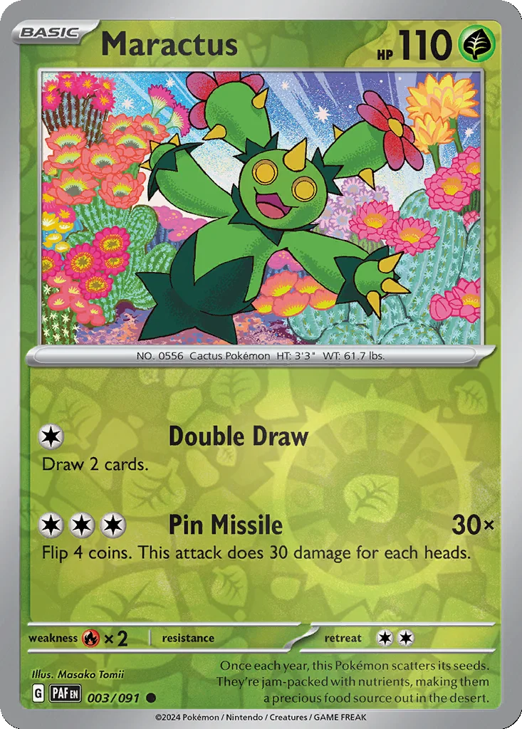 Maractus 003/091 Paldean Fates (Reverse holo)