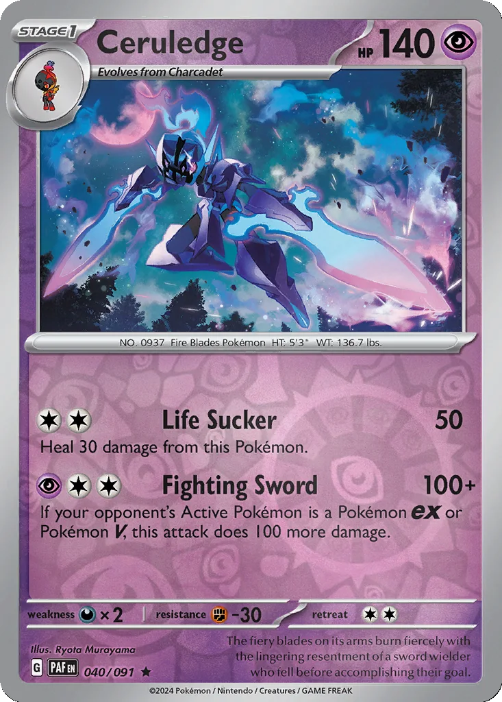 Ceruledge 040/091 Paldean Fates (Reverse holo)